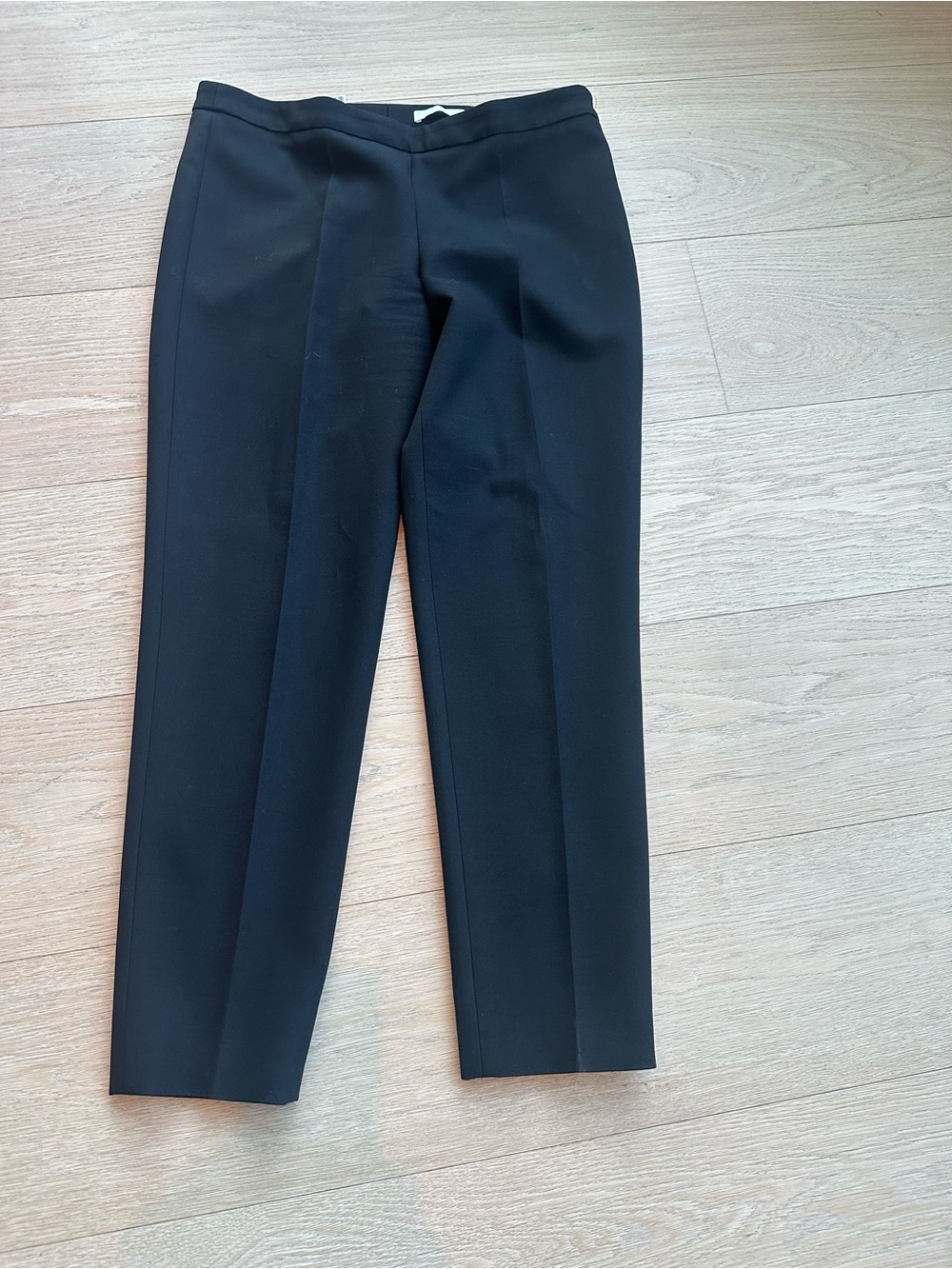 Boss Tiluna Side-Zip Black Tapered Tailored Trousers